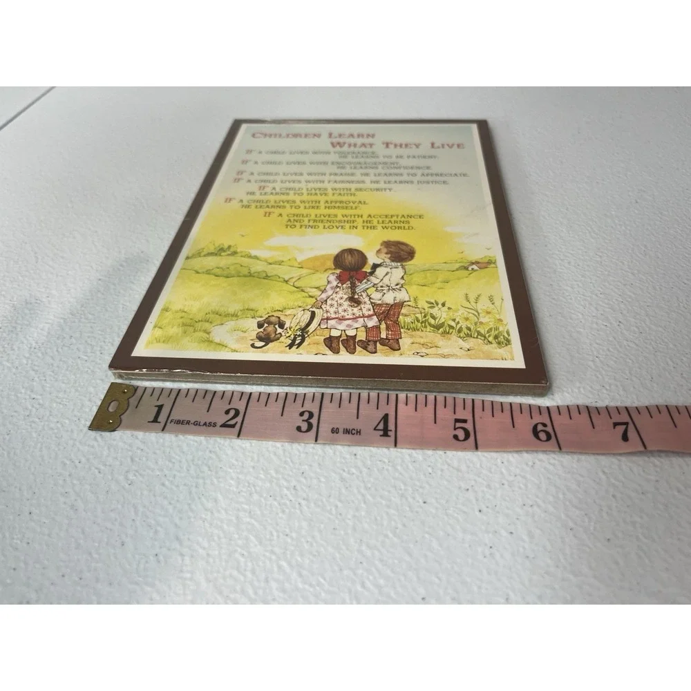 Vtg Children Learn‎ What They Live Wall Plaque MCM Decor